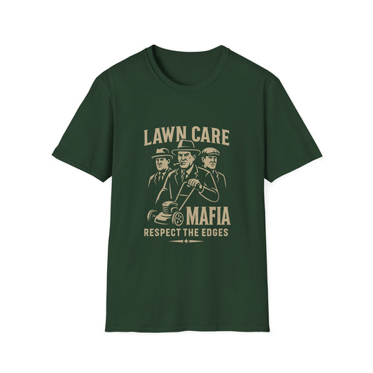 Lawn Care Mafia – Respect the Edges Tee 🌿 Funny Grass Dad & Mafia Lover Shirt