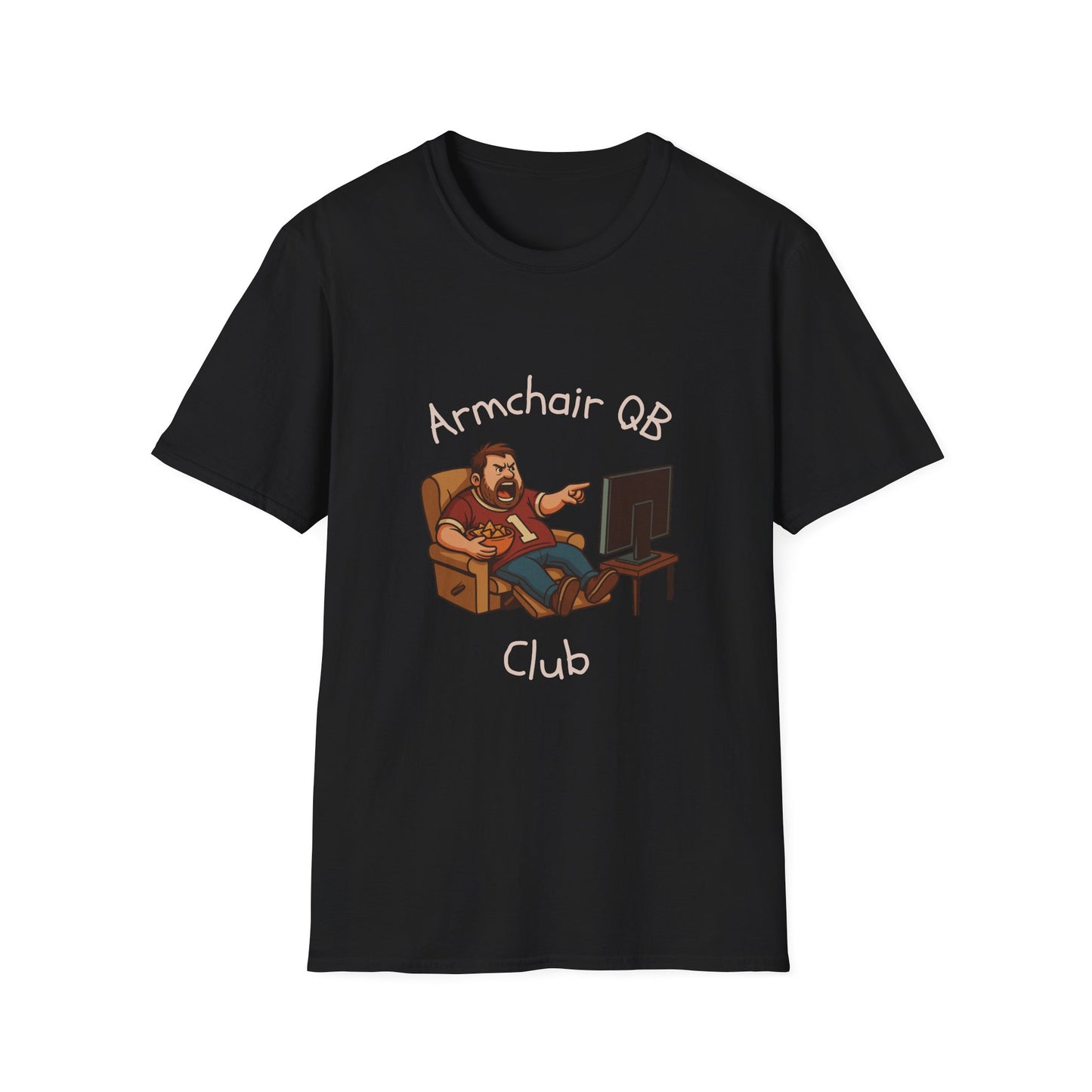 Armchair QB Club Tee π Funny Dad Sports Fan Shirt β Unisex Softstyle T-shirt