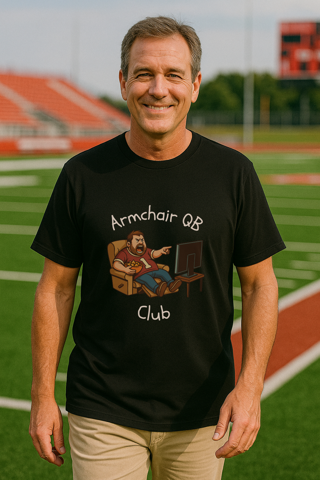 Armchair QB Club Tee π Funny Dad Sports Fan Shirt β Unisex Softstyle T-shirt